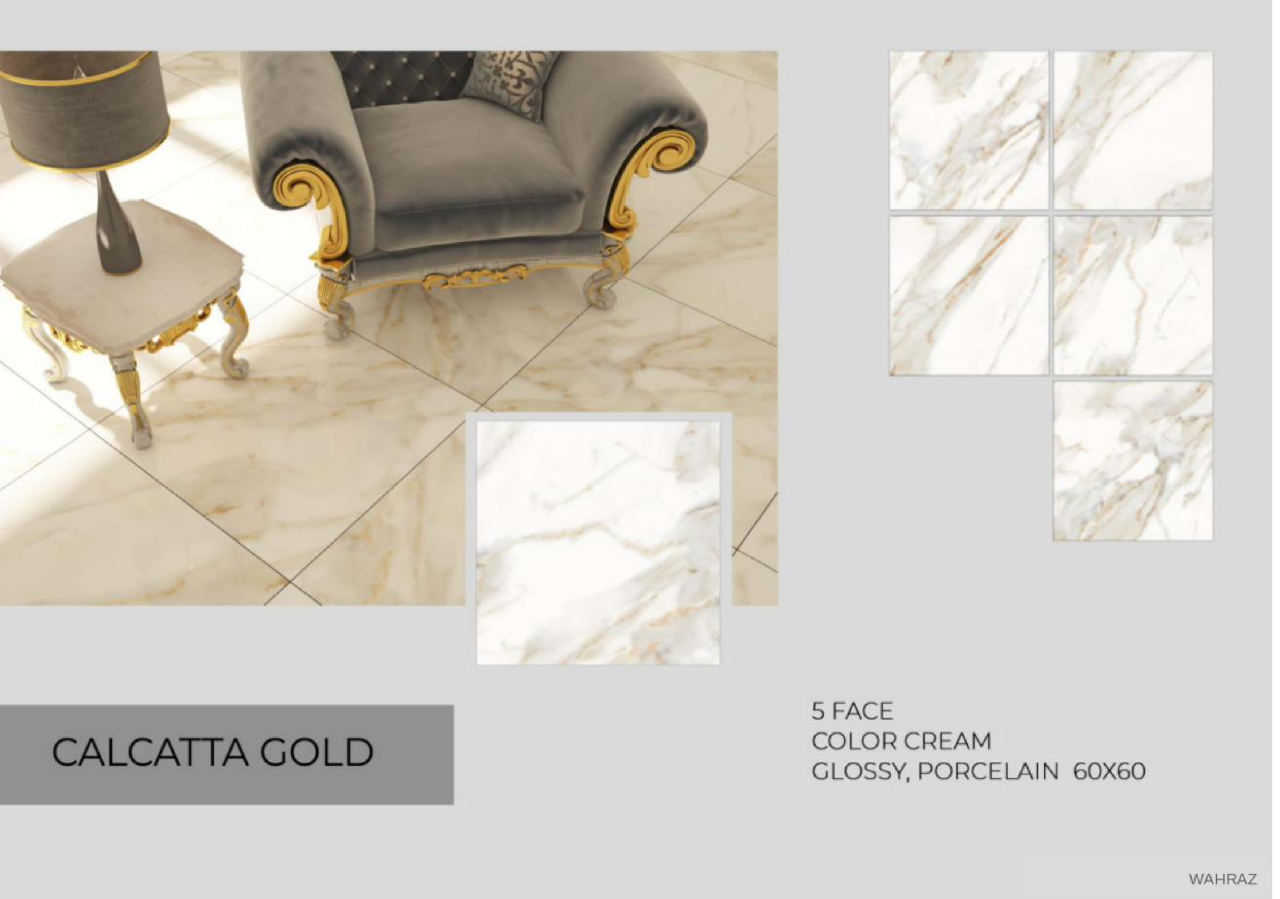 CALCATTA GOLD 60×60 Glossy Porcelain Tile | Wahraz CALCATTA GOLD 60×60 Glossy Porcelain Tile | Wahraz